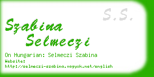 szabina selmeczi business card